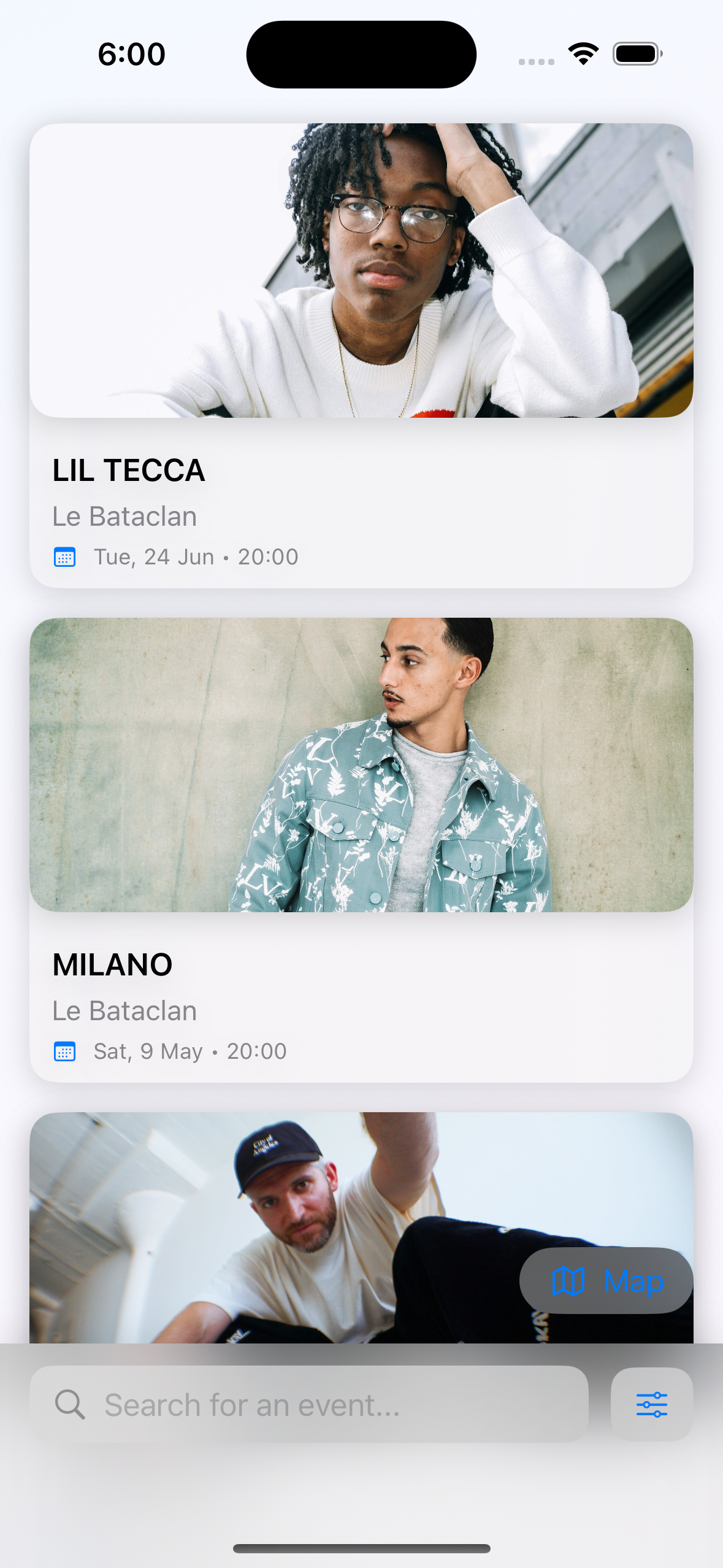 By The Way app home screen